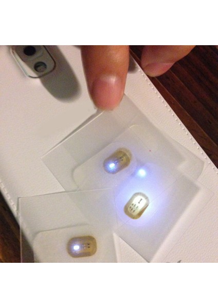 Adet Nfc Flaş Tırnak Etiket LED Çip Akıllı Aydınlık Tırnak Lambası Tırnak Etiket Geliştirme, Kırmızı Işık (Yurt Dışından)
