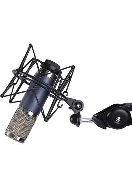 Mikrofon Şok Montajlı Ayarlanabilir Montajlı Kayıt Mikrofonu Standı Metal Braket Pod Mikrofon Standı (Siyah) (Yurt Dışından)