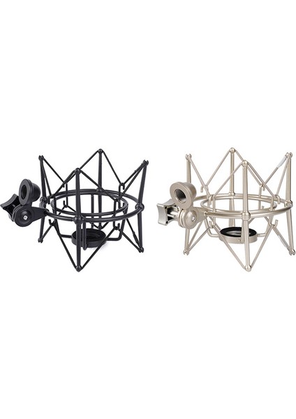 Mikrofon Şok Montajlı Ayarlanabilir Montajlı Kayıt Mikrofonu Standı Metal Braket Pod Mikrofon Standı (Siyah) (Yurt Dışından)