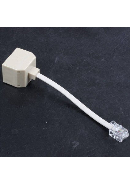 3x Telefon RJ11 Erkek Hattından Çift RJ11 Dişi Jack Filtre Splitter Adaptörüne (Yurt Dışından)
