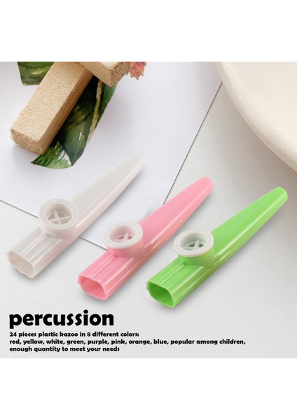 24 Parça Plastik Kazoos 8 Renkli Kazoo Müzik Aleti, Gitar, Ukulele, Keman, Piyano Klavyesi Için Iyi Bir Arkadaş, Müzik Severler Için Harika Bir Hediye (24 Adet) (Yurt Dışından)