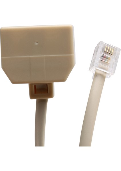 10X Telefon RJ11 Erkek Hattı - Çift RJ11 Dişi Jack Filtre Splitter Adaptörü (Yurt Dışından)