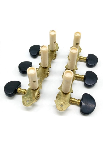 3x Sol Sağ Klasik Gitar Teli Tuning Pegs Makine Kafaları Tuner Tuşları 3L3R Profesyonel Gitar Aksesuarları, Siyah (Yurt Dışından)
