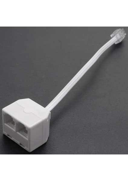 RJ11 6P4C Telefon Ayırıcı 1 Erkek 2 Dişi - Beyaz (Yurt Dışından) fiyatları