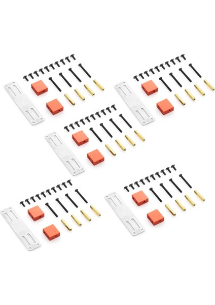 Mn D90 D91 D99S MN99S Rc Araba Için 5x Metal Servo Braket Kiti, Kırmızı (Yurt Dışından)