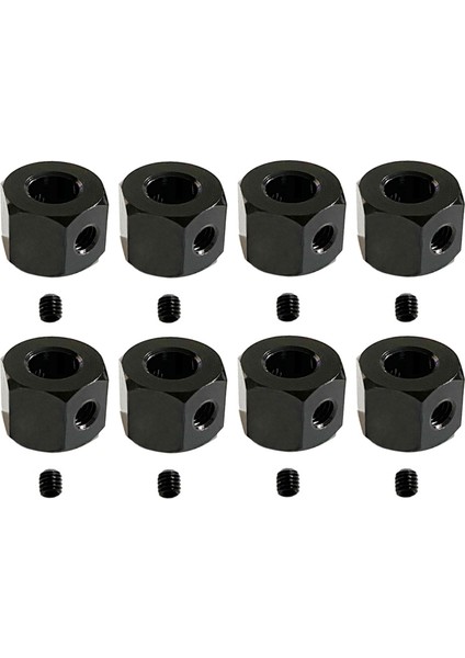 8 Adet 5mm Ila 12MM Birleştirici Tekerlek Göbeği Hex Adaptörü Rc Araba Için, Siyah (Yurt Dışından)