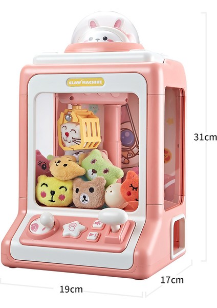 Love Home Çocuk Pençe Makinesi, Sevimli Klipsli Bebek Mini Makinesi, Küçük Ev Kız Oyuncağı, Ücretsiz 30 Bebek, 10 Gashapon Güç Kaynağı Kablosu (Yurt Dışından)