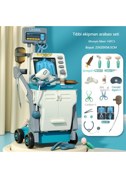 Çocuk Tıbbi Arabası Seti Çocuk Oyun Evi Tıbbi Tezgah Doktor Oyuncak Simülasyon Tıbbi Gadget (Yurt Dışından)