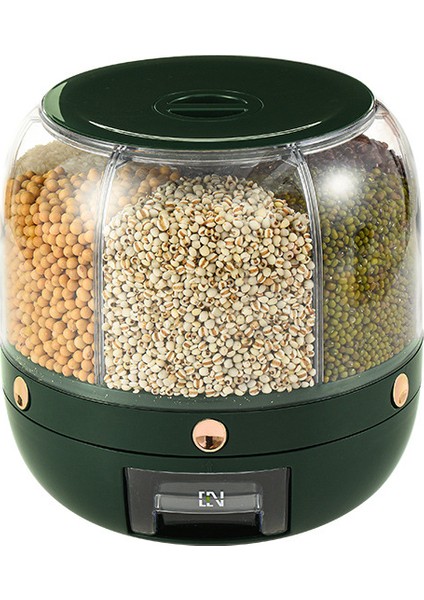 Yeni Ev Tipi Pirinç Kovası Mutfak Tahıl Mühürlü Pirinç Saklama Kutusu Pirinç Kovası Patlama Modeli Döndürülebilir Tahıl Çeşitli Tahıl Kovası 6kg (Yurt Dışından)