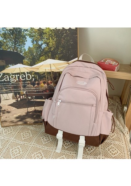 Üniversite Öğrencisi Okul Çantası Kız Kampüs Renk Öğrenci Sırt Çantası Büyük Kapasiteli Rahat Minimalist Sırt Çantası Kadın (Yurt Dışından) fiyatları
