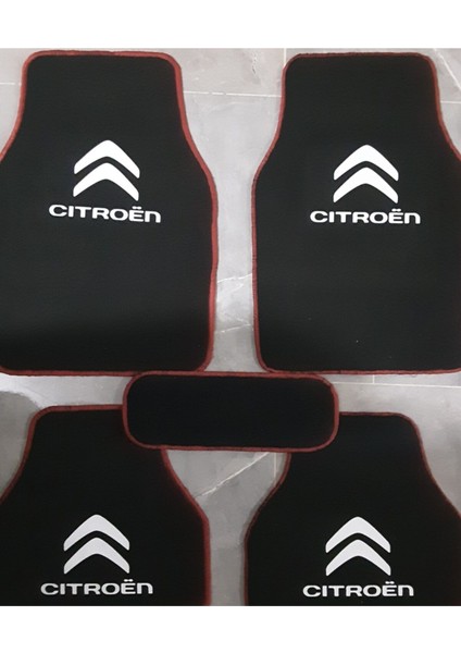 Citroen Berlingo Logolu Siyah Çift Katlı Halı Paspas Seti