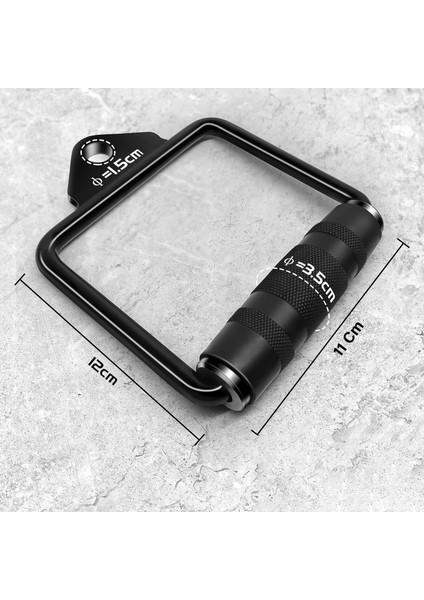 Profesyonel Çelik Siyah Tek El Çekiş Aparatı - Horseshoe Cable Handle Aparatı - D Handle Bar