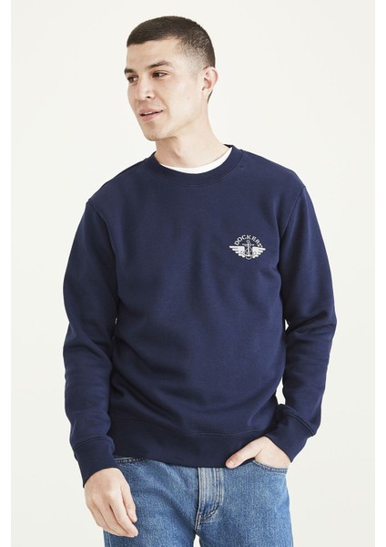 Crewneck Lacivert Sweatshirt