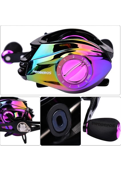 DW130S Stili Sağ El Proberos 10KG Max Sürükle Baitcasting Reel 7.2:1 Yüksek Hızlı Ultralight Renkli Balıkçılık Reel 9 + 1bb Metal Makara Yemi Döküm Makarası (Yurt Dışından) fırsatları