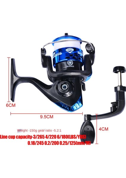 Mavi Stil Diğer Balıkçılık Reel 5.2:1 Balıkçılık Reel 200 Max Sürükle 3kg G Makara Balıkçılık Için Yüksek Hızlı Metal Tatlı Su Sazan Gwheel Pesca (Yurt Dışından)