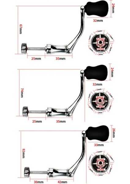 L Tarzı Balıkçılık Aleti Makara Kolu Metal Balıkçılık G Makara Krank Kolu Yedek Parça Balıkçılık Dönebilen Kavrama Düğmesi (Yurt Dışından)