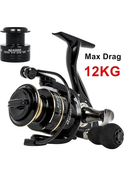 Tlg Shop Ac Makara Stili 5000 Serisi 2021 Yeni G Makaralar 12KG Max Sürükle Carrete De Pesca 5.2:1 Metal Paslanmaz Çelik Balıkçılık Reel Balıkçılık Için Tuzlu Su Makarası (Yurt Dışından)