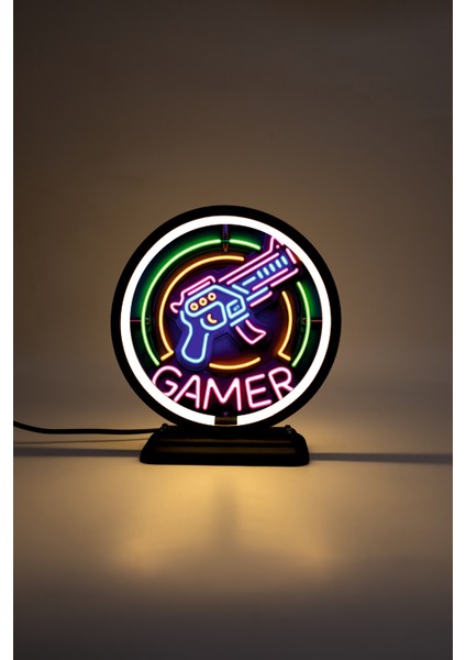 Gamer Temalı Dekoratif Masa Lambası