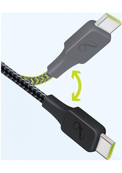 Instant Connect Kablo Usb-C Usb-C,siyah,1.5m