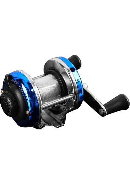 Mavi Stil Mini Kış Buz Balıkçılık Reel Metal Baitcasting Balıkçılık Aksesuarları Çift Rocker Yem Döküm Makarası Pürüzsüz Kolu Yüksek Frenleme (Yurt Dışından)