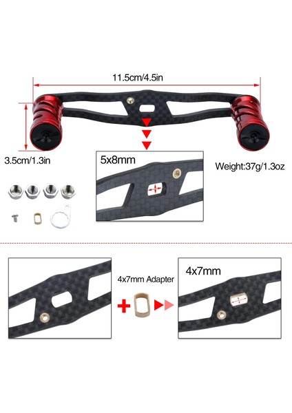 Altın Tarzı Sougayilang Balıkçılık Reel Kolu Baitcasting Için Karbon Fiber 11.5 cm Baitcasting Için Suit Balıkçılık Reel Balıkçılık Aksesuarları 7*4 (Yurt Dışından) modelleri