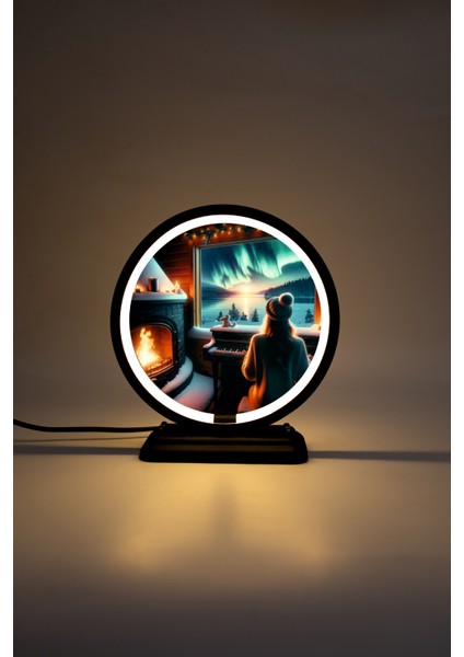 Piyano Temalı Dekoratif Masa Lambası