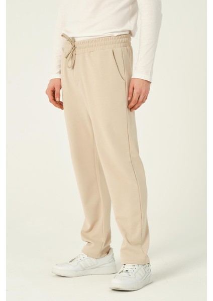 Erkek Basic Jogger Pantolon Scuba Eşofman Altı Düz Paça