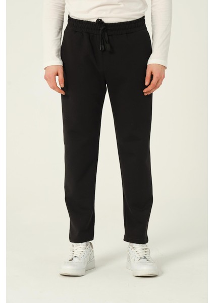 Erkek Basic Jogger Pantolon Scuba Eşofman Altı Düz Paça