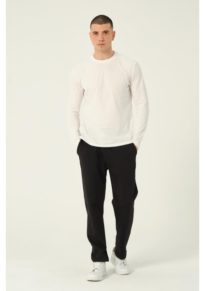 Erkek Basic Jogger Pantolon Scuba Eşofman Altı Düz Paça