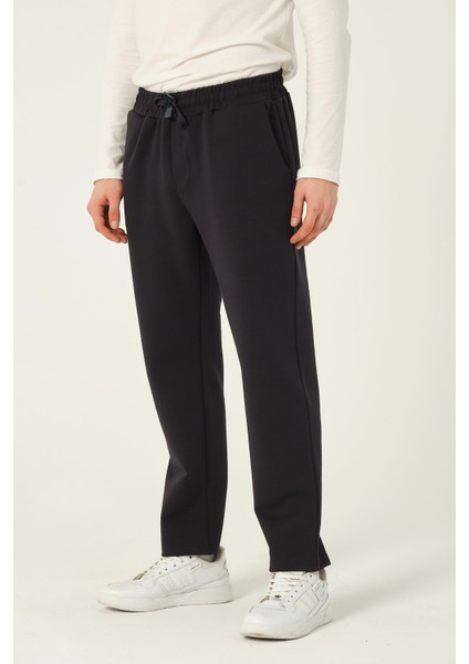 Erkek Basic Jogger Pantolon Scuba Eşofman Altı Düz Paça