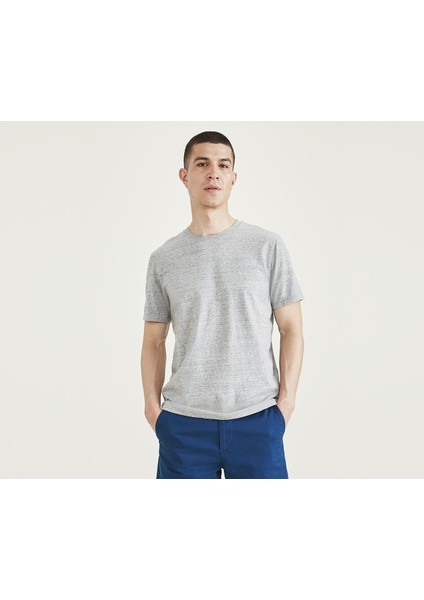 Yuvarlak Yaka Gri Tişört