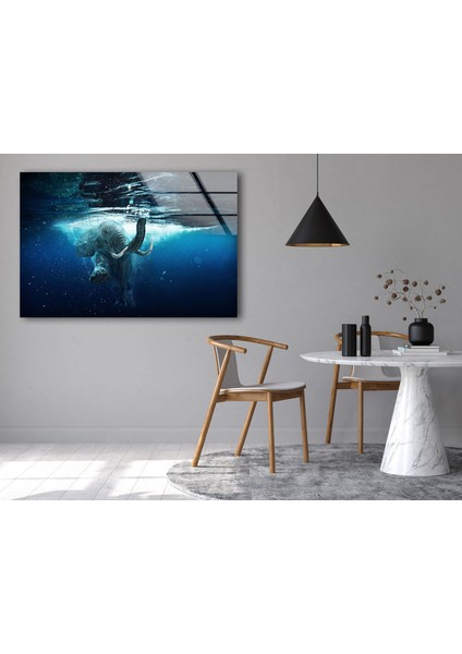 Fil Temperli Cam Duvar Tablosu modelleri