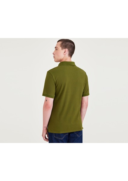 Rib Collar Yeşil Polo Tişört fiyatları