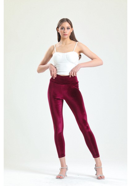 Yanları Taş Detaylı Kadife Tayt | TYT33266 fiyatları