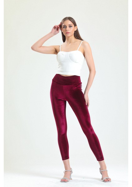 Yanları Taş Detaylı Kadife Tayt | TYT33266 fırsatları