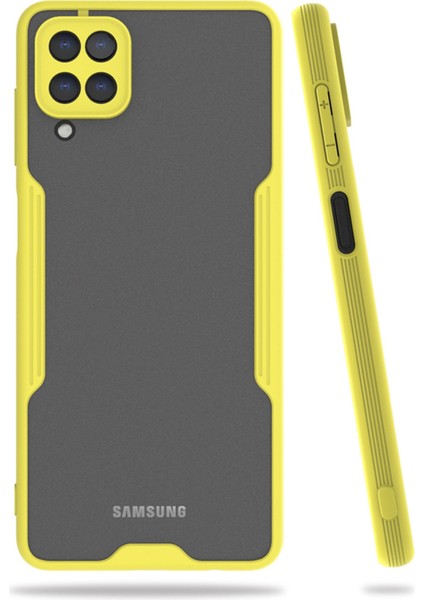 Samsung Galaxy A22 Kılıf Platin Silikon - Sarı 300099
