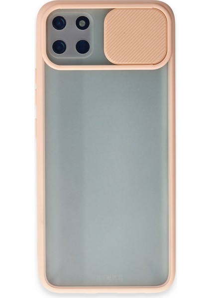 Realme C11 Kılıf Palm Buzlu Kamera Sürgülü Silikon - Pembe 300099