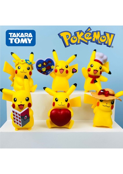 Yeni 6 Stilleri Pokemon Pikachu Psyduck Squirtle Jigglypuff Bulbasaur Kawaii Anime Figürleri Oyuncak Modeli Pokémon Çocuklar Hediye (Yurt Dışından)