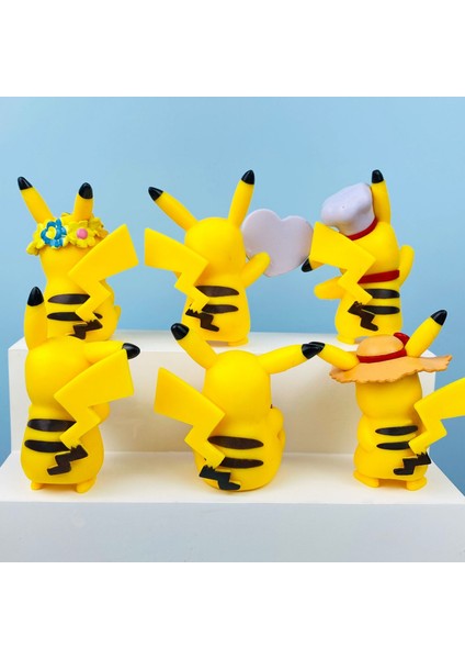 Yeni 6 Stilleri Pokemon Pikachu Psyduck Squirtle Jigglypuff Bulbasaur Kawaii Anime Figürleri Oyuncak Modeli Pokémon Çocuklar Hediye (Yurt Dışından)