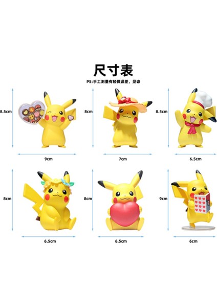 Yeni 6 Stilleri Pokemon Pikachu Psyduck Squirtle Jigglypuff Bulbasaur Kawaii Anime Figürleri Oyuncak Modeli Pokémon Çocuklar Hediye (Yurt Dışından)