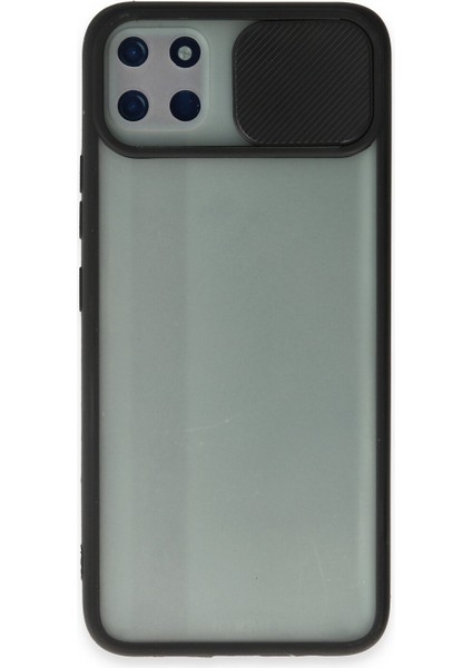 Realme C11 Kılıf Palm Buzlu Kamera Sürgülü Silikon - Siyah 300099