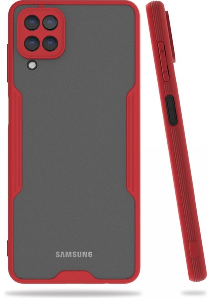 Samsung Galaxy A22 Kılıf Platin Silikon - Kırmızı 300099