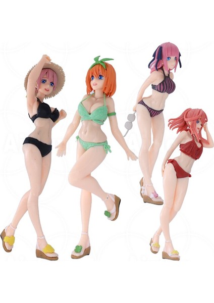 20 cm Özetin Özeti Quintuplets Şekil Anime Nakano Miku Şekil Nakano Ichika Nino Yotsuba Itsuki Heykelcik Modeli Bebek (Yurt Dışından)