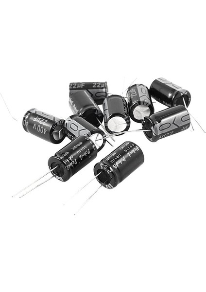 10 Adet 22UF 400V 105C Radyal Elektrolitik Kondansatörler Siyah 13MM x 21MM (Yurt Dışından)