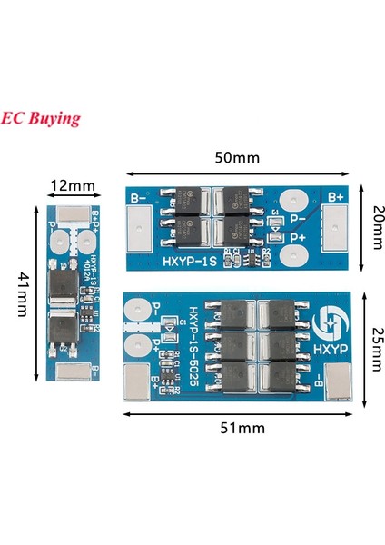 Bms 1s 3.7V 4.2V 18650 Lityum Pil Koruma Levhası 12A 20A 25A Aslan Şarj Gerilimi/kısa Devre/aşırı Şarj Koruması (Yurt Dışından)