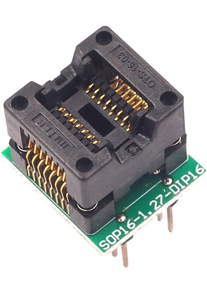 SOP16 To DIP16 Ic Programcı Adaptör Soketi Adaptör Soketi 150MIL Çip Programcı SOP16-1.27 Adaptör Soketi DIP16 OTS16-1.27-03 (Yurt Dışından)