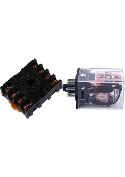 1 Adet 8 Yuvarlak Pin 8-Pin PF083A Röle Taban Soketi & 1 Adet Ac 220V/230V C Gerilim Rölesi (Yurt Dışından)