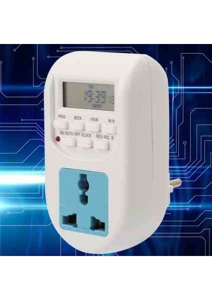 Dijital Ekran Ab Fişi Programlanabilir Hassas Enerji Tasarruflu Soket Zamanlayıcısı (Yurt Dışından)
