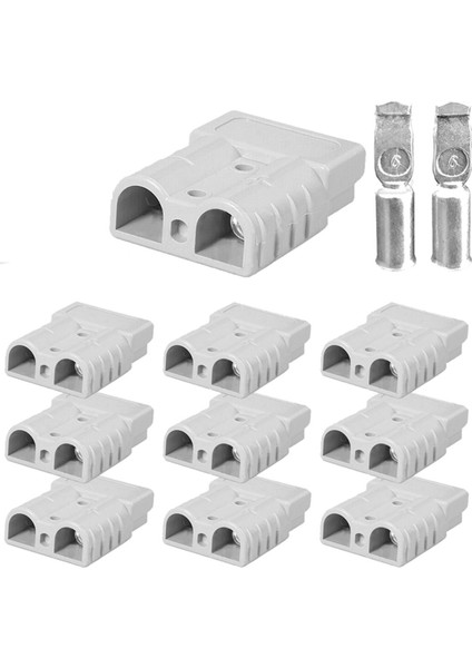 Anderson Stil Fiş Konnektörleri Için 10 Adet Dc Aracı 50A 12-24V 6AWG Çift Kutuplu Bakır Kontak Konnektörleri (Yurt Dışından)