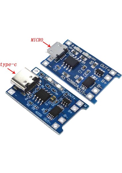 1 Adet 5V 1A Mikro USB 18650 Tip-C Lityum Pil Şarj Panosu Şarj Cihazı Modülü + Koruma Çift Fonksiyonlu TP4056 18650 (Yurt Dışından)